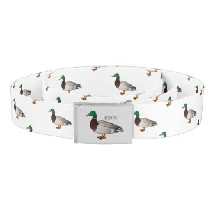 Mallard duck cartoon illustration belt
