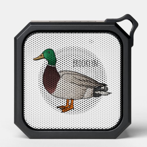 Mallard duck cartoon illustration  bluetooth speaker