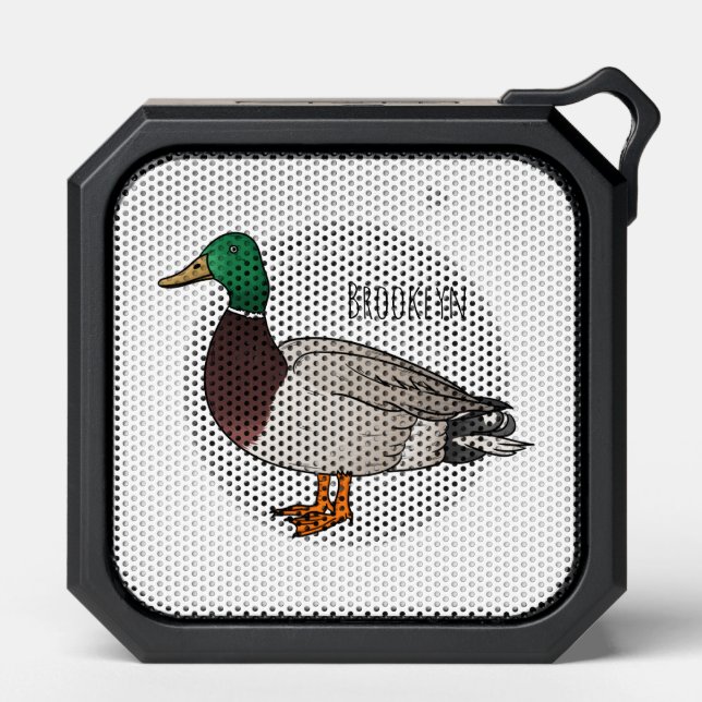 Mallard duck cartoon illustration  bluetooth speaker (Front)