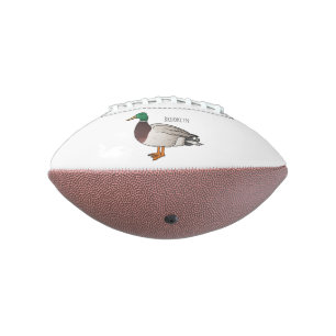 Mallard duck cartoon illustration football