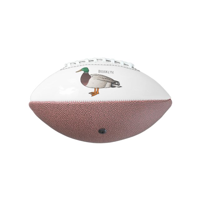 Mallard duck cartoon illustration  football (Rotated 270)