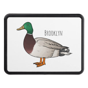 Mallard duck cartoon illustration  hitch cover