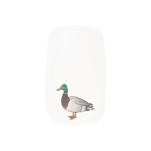 Mallard duck cartoon illustration minx nail art