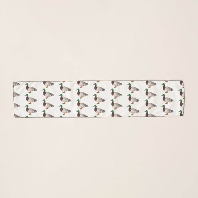 Mallard duck cartoon illustration  scarf (Front (Horizontal))