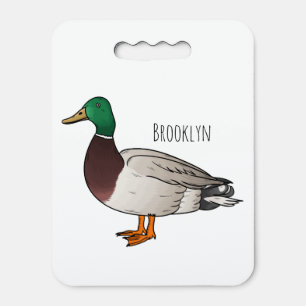 Mallard duck cartoon illustration seat cushion