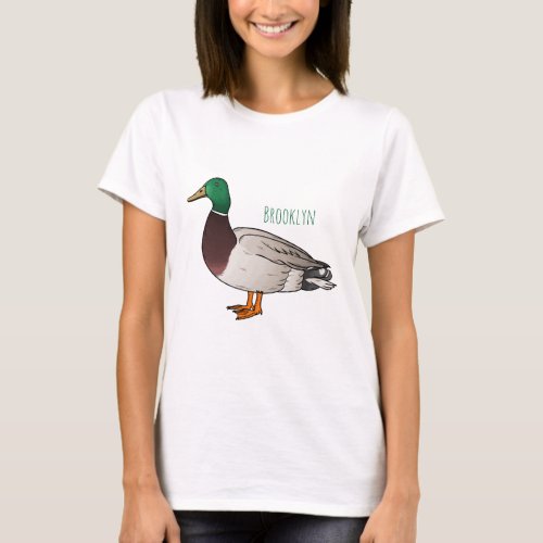 Mallard duck cartoon illustration  T_Shirt