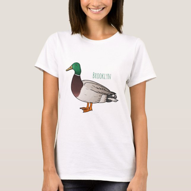 Mallard duck cartoon illustration  T-Shirt (Front)