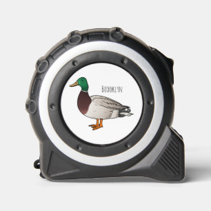 Mallard duck cartoon illustration tape measure