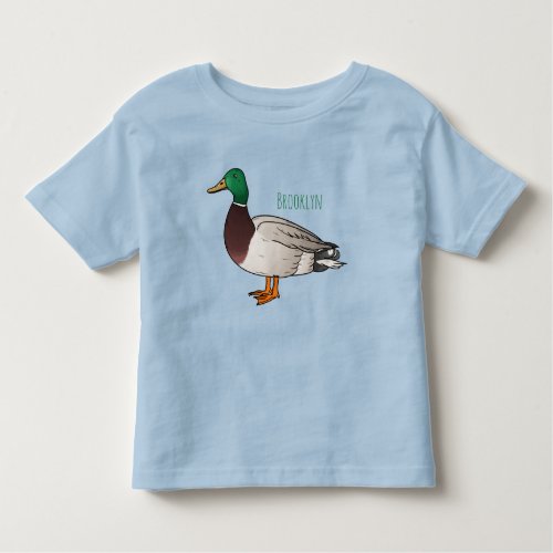 Mallard duck cartoon illustration  toddler t_shirt