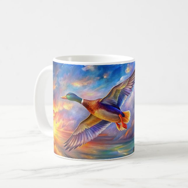 Mallard Duck Ceramic Mug For Bird Lovers (Front Left)