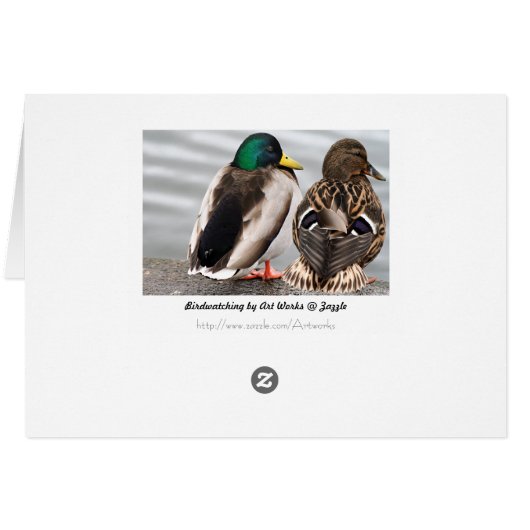 Mallard Duck Couple Card (Back Horizontal)