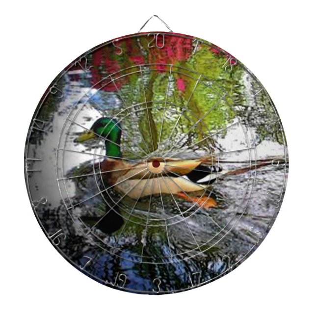 Mallard Duck Design Dart Board (Front)