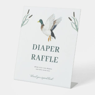 Mallard Duck Diaper Raffle Baby Shower Sign