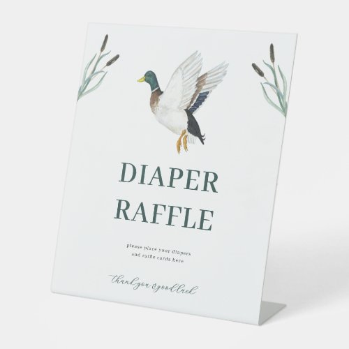 Mallard Duck Diaper Raffle Baby Shower Sign 