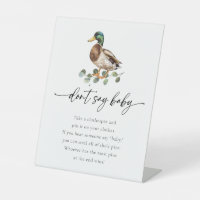 Mallard Duck Don't Say Baby Game Baby Shower