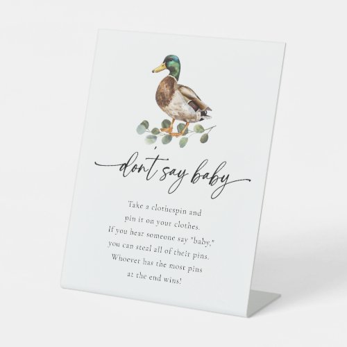 Mallard Duck Don't Say Baby Game Baby Shower