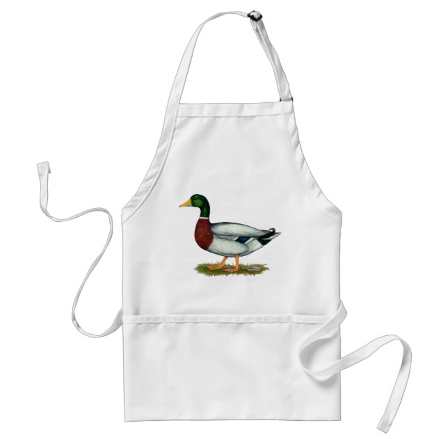 Mallard Duck Drake Adult Apron (Front)