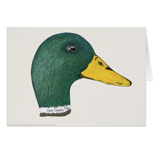 Mallard Duck (Drake), Watercolor Cards (Front Horizontal)
