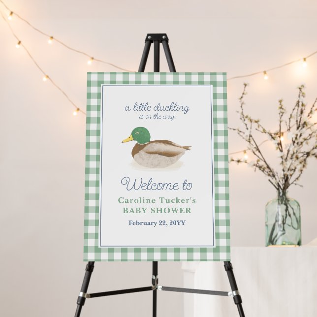 Mallard Duck Duckling Country Hunting Baby Shower Foam Board (In Situ (Stand))