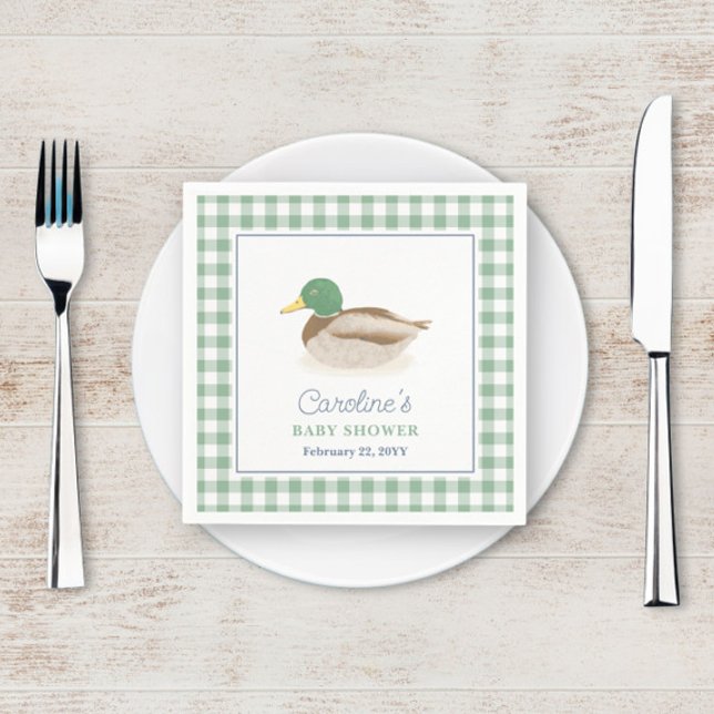 Mallard Duck Duckling Country Hunting Baby Shower Napkins (Creator Uploaded)