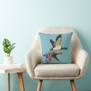 Mallard Duck Enthusiasts Throw Pillow