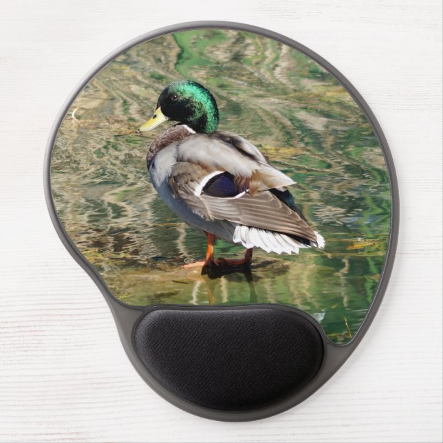 Mallard Duck Ergonomic Gel Mouse Pad (Front)
