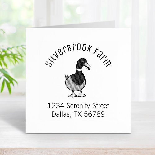 Mallard Duck Farm Arch Address Rubber Stamp