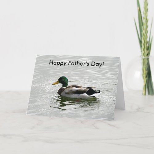 Mallard Duck Fathers Day Card