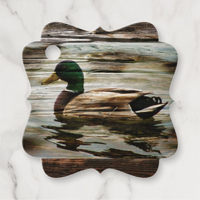 Mallard Duck Favor Tags (Front)