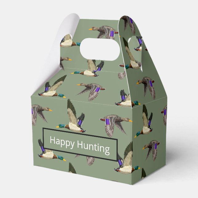 Mallard Duck Gift Favor Boxes (Front Side)