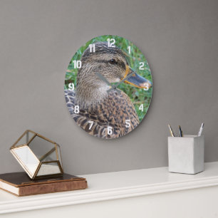 Mallard Duck Hen Photo Large Clock
