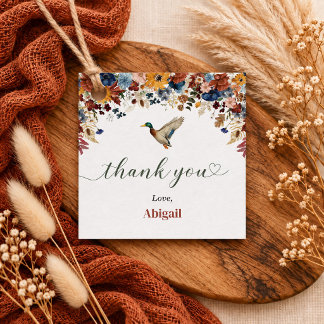Mallard Duck Hunter Baby Shower Favor Tags