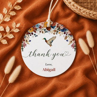 Mallard Duck Hunter Baby Shower Favor Tags