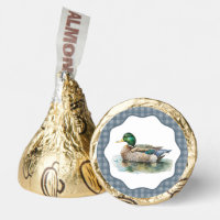 Mallard Duck Hunting Blue Gingham Boy Chocolate