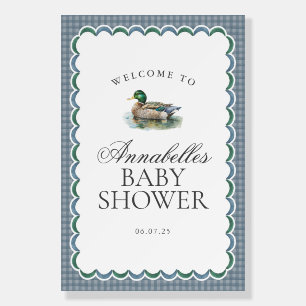Mallard Duck Hunting Boy Baby Shower Welcome Sign
