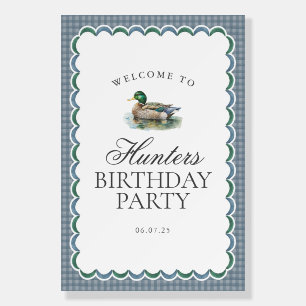 Mallard Duck Hunting Boy Birthday Welcome Sign