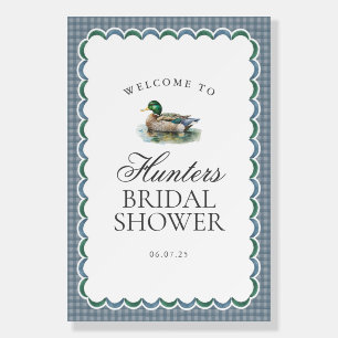 Mallard Duck Hunting Bridal Shower Welcome Sign