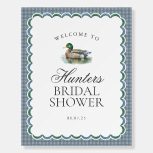 Mallard Duck Hunting Bridal Shower Welcome Sign