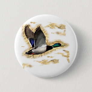 Mallard Duck Hunting Button
