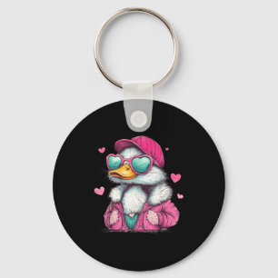 Mallard Duck Hunting Funny Valentine's Day Heart G Keychain