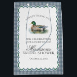 Mallard Duck Hunting Gingham Bridal Shower Favors Medium Gift Bag<br><div class="desc">Embark on an adventurous journey with our mallard theme party decor! Designed to inspire exploration and creativity, to create an unforgettable experience for your little boy. The Classic Mallard and Navy Gingham adds a touch of timeless charm to your next celebration. Get ready to create memories that will be cherished...</div>