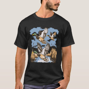 Mallard Duck Hunting Mama Retro Camouflage Daddy M T-Shirt