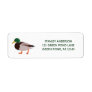 Mallard Duck Illustration Return Address Label