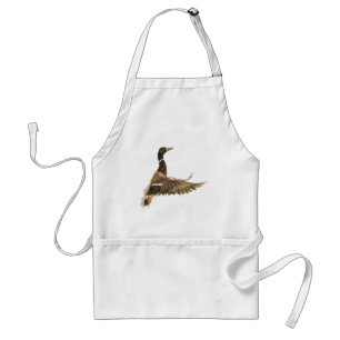 Mallard Duck in Flight Adult Apron