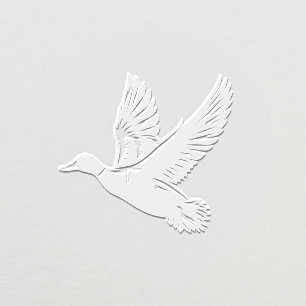 Mallard Duck in Flight Image Only No Text Embosser
