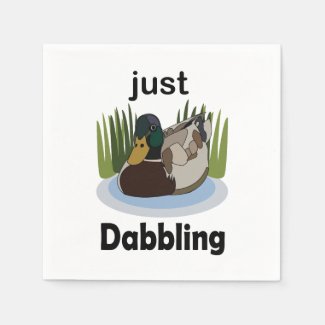 Mallard Duck Just Dabbling Pool Party Napkins