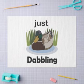 Mallard Duck Just Dabbling Pool Party Tissue Paper