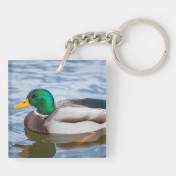 Mallard Duck Keychain by PixLifeBirds at Zazzle