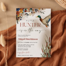 Mallard Duck Little Hunter Baby Shower Invitation