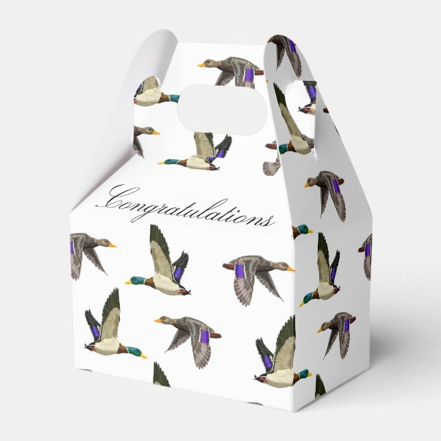 Mallard Duck Lovers  Favor Boxes (Front Side)